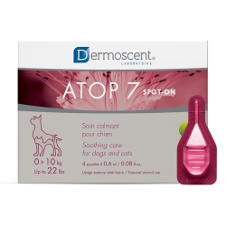 Atop 7 Spot-On - Calming treatment for dogs from 0-10 kg 4 Pipettes of 0.6 ml