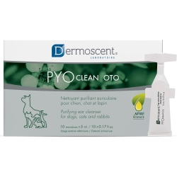 Pyoclean Oto - Purifying Ear Cleaner for Dogs and Cats 10 Single-Dose 5 ml Bottles