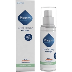 Plaqtiv più Oral Spray for Dogs and Cats, Anti-Plaque, Tartar, Fresh Breath, 60 ml