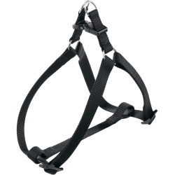 Easy P Medium Black - Adjustable Nylon Harness with Snap Clip
