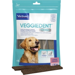 Veggiedent Fr3sh Large ) 30 Kg - 15 Chewable Sticks for Dogs