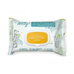 Cleansing Wipes - 40 Mango and Tiare Wipes for Dogs and Cats