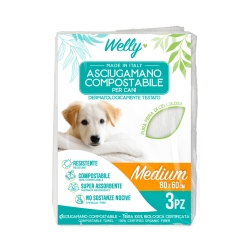 Compostable Dog Towel - 3 Medium Towels 80 x 60 cm