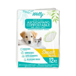 Compostable Dog and Cat Towel - 12 Small Towels 40 x 55 cm