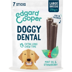 Doggy Dental - Vegetable Dental Stick for Large Dogs Strawberry and Mint 255 gr