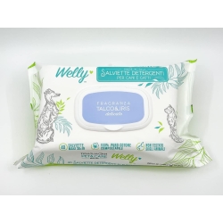 40 Delicate Talc and Iris Cleansing Wipes for Dogs and Cats