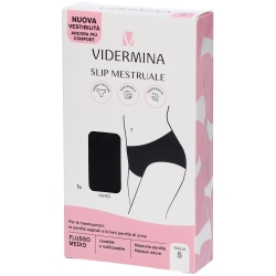 Vidermina Menstrual Briefs - Reusable High-Waisted, Black, Size S