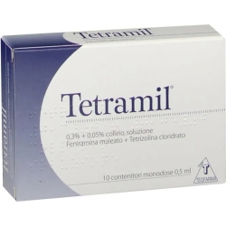 Tetramil 0.3% più 0.05% - eye drops for allergic-inflammatory states 10 single-dose vials (Damaged Package)