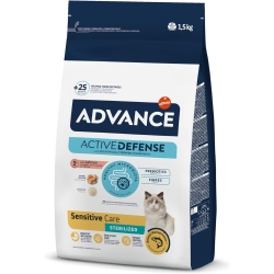 Advance Sensitive Care Sterilized Salmon - Complete food for sterilized adult cats 1.5 kg