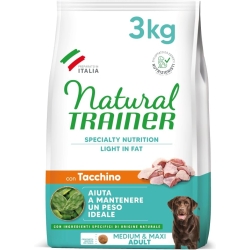 Natural Trainer Light In Fat Turkey - Complete food for medium-maxi puppies weighing 3 kg