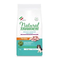 Natural Trainer Light In Fat with Turkey - Complete food for overweight adult dogs weighing 7 kg