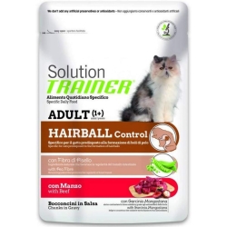Natural Trainer Hairball Beef - Complete food for adult cats 85g