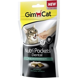 Gimcat Nutri Pockets Dental - Complementary food for cats for dental health 60 g