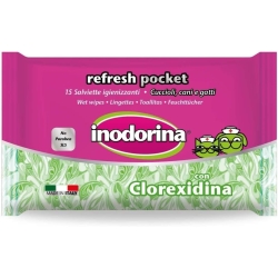 Refresh Pocket - 15 Refreshing Deodorizing Cleansing Wipes for Puppies, Dogs, and Cats