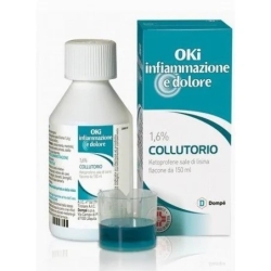 Oki Inflammation and Pain 1.6% Mouthwash - oropharyngeal inflammation and irritation 150 ml