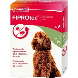 Fiprotec - Antiparasitic 3 Pipettes for Large Dogs (20-40 kg) against Fleas and Ticks