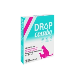 Drop Combo - 3 Pipettes Antiparasitic Spot-On Cats Ferrets 50mg-60mg 0.5 ml