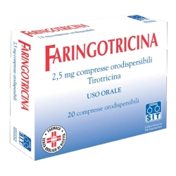 Faringotricina 2,5 mg - topical therapy of stomatitis of bacterial origin - 20 tablets
