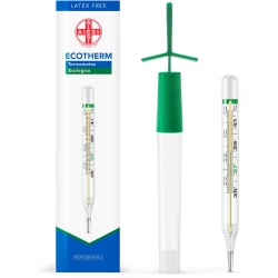 Ecotherm - Classic Eco-Friendly Glass Gallium Fever Thermometer Without Mercury for Adults and Children