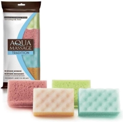 Aquamassage Tradition - 2 Soft Sponges più 2 Massage Sponges