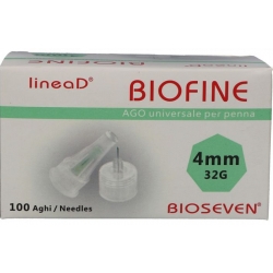 Biofine Line D - 100 Insulin Pen Needles g32 4mm