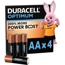 Duracell Optimum AA 1.5V Alkaline Batteries - 4-Pack