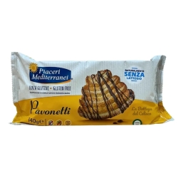 Pavonetti - Gluten-free and naturally lactose-free biscuits with dark chocolate 140g