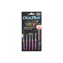 6 Interdental Brushes Size 0 Purple