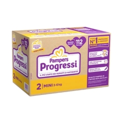 PAMPERS Progressi - 112 Diapers Size 2 Mini (3-6 kg)