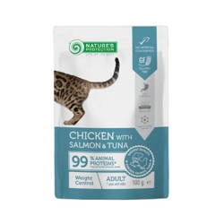 Weight Control - Chicken, Salmon and Tuna - Complete food for weight control in adult cats 100g
