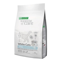 Superior Care White Cats Herring - Complete dry food for adult cats with light coats 1.5 kg