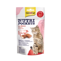 Gimcat - Nutri Pockets Beef snack for cats 60 gr