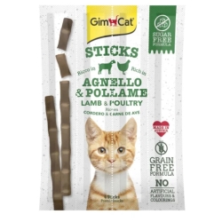Gimcat Sticks Lamb and Poultry - 4 Snacks for Cats