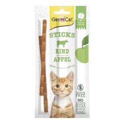 Gimcat Sticks Beef and Apple - 3 Snacks for cats