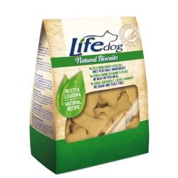Life Dog Natural Biscuits - Vanilla Bone-Shaped Dog Biscuits 500g