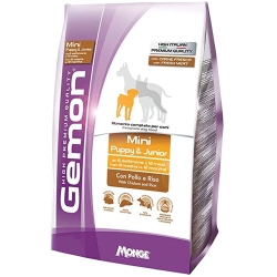 Gemon Mini Puppy and Junior Chicken and Rice - Food for puppies and pregnant and lactating bitches 3 kg
