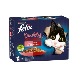 Purina FELIX DOUBLY DELICIOUS MIXED - Complete food for adult cats 12 x 85 gr