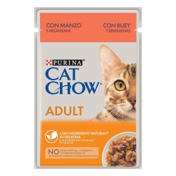Purina Cat Chow Sterilized Beef and Eggplant - Complete food for adult cats 85g