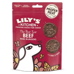 LILY'S KITCHEN MINI BURGER Beef - Snack for adult dogs 70g