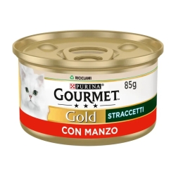 GOURMET GOLD Strips with Beef - Complete food for adult cats 85g