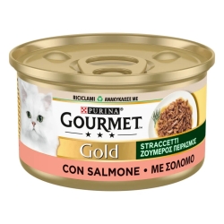 GOURMET GOLD Salmon Strips - Complete food for adult cats 85g