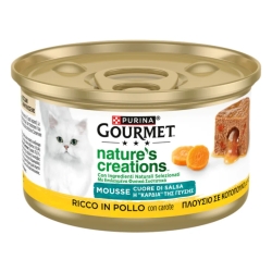 GOURMET NATURE'S CREATIONS Chicken and Carrots - Mousse for cats 85 gr