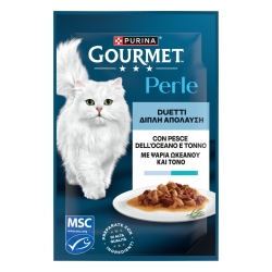 GOURMET PERLE DUETTI MARE Fish and Tuna - Complete food for adult cats 85g