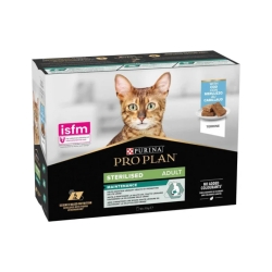 Purina PRO PLAN STERILISED ADULT Cod - Complete food for sterilised cats 10 x 75 gr
