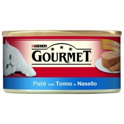 Purina Gourmet Paté Tuna and Hake - Complete food for adult cats 195g