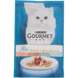 Purina Gourmet Perle Duetti Salmon and Cod - Complete food for adult cats 85g
