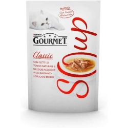 Purina Gourmet Soup Tuna and Anchovies - Complete food in broth for cats 40g