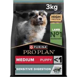 Purina Pro Plan Sensitive Digestion Lamb - Complete food for medium-breed puppies 3 kg
