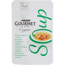 Purina Gourmet Soup Chicken and Vegetables - Complete broth food for cats 40g