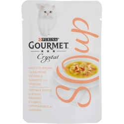 Purina Gourmet Soup Salmon and Vegetables - Complete broth food for cats 40g